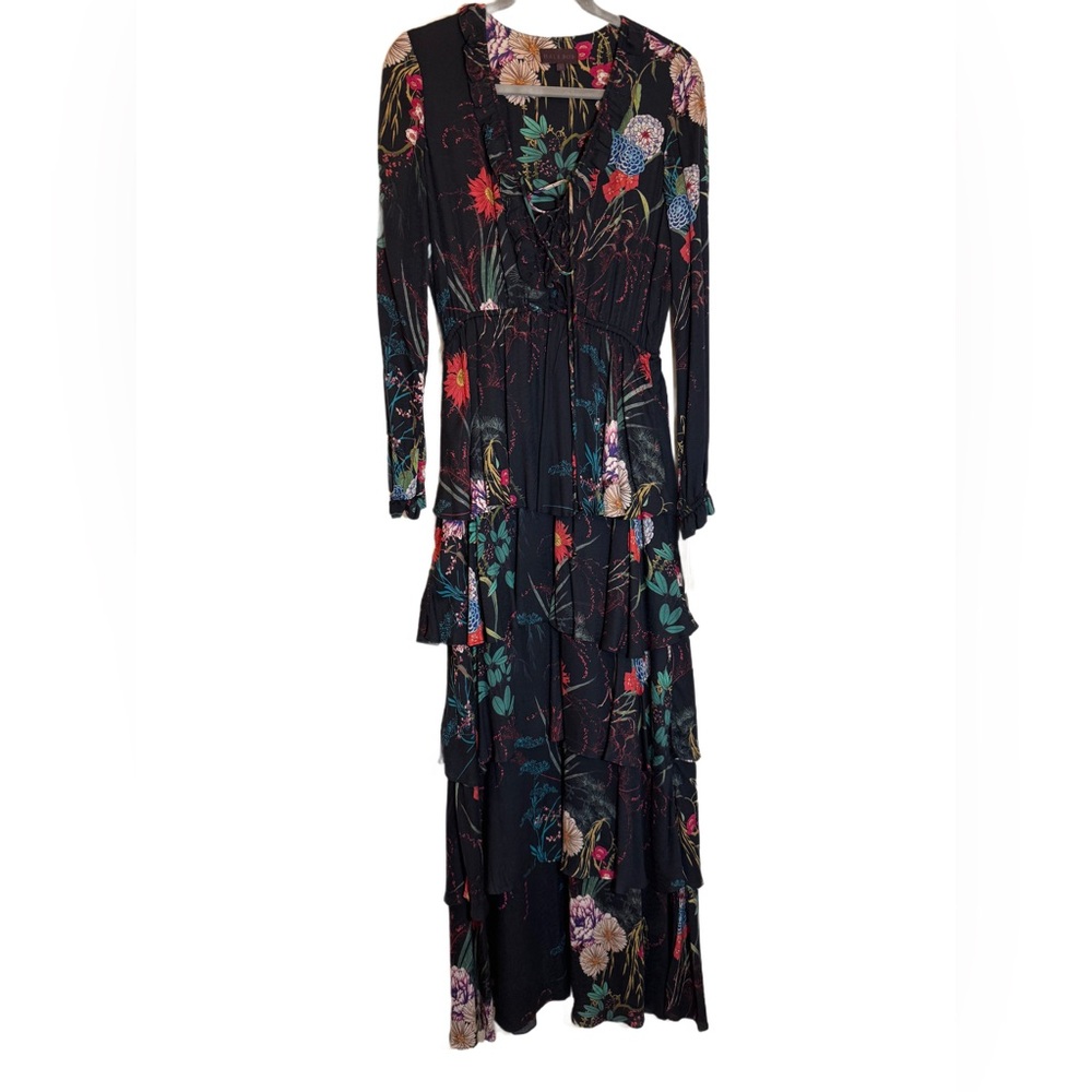 Hale Bob NWT Tiered Floral Maxi Dress Size S NWT